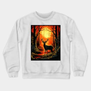Deer In The Forest Crewneck Sweatshirt